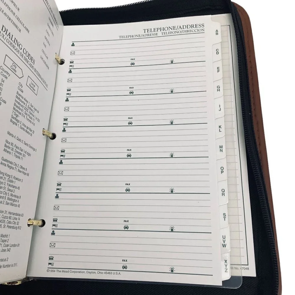 CAMBRIDGE Planner Organizer Zip Around Binder 8x10.25